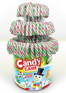 JB Candy Cane Color - červeno/bílo/zelené lízátko hůlka 12g x 100ks (ovocné lízátko )