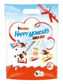 Kinder Happy Moments  mini mix 338g (Mix miničokoládek: Kinder Mini, Kinder Bueno, Kinder Bueno white, Kinder Mini Milk.)
