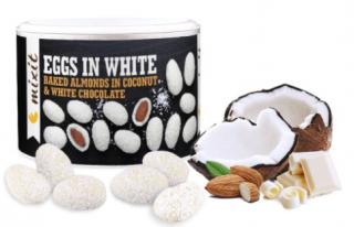 Kokosová Mixit vajíčka 240g  - DMT 06.06.2023 (Pražené mandle v bílé čokoládě a kokosu)