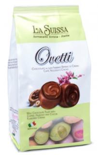 La Suissa Ovetti mléčné 170g - DMT 20.08.2024 (Čokoládová vajíčka plněná krémem.)