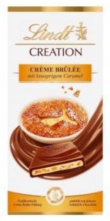 Lindt Creation Crème Brûlée Tafel 150g (Mléčná čokoláda s mléčnou náplní (38%) s kousky karamelizovaného cukru a křupavou sušenkou)