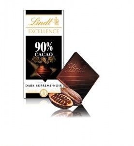 Lindt Excellence 90% kakaa 100g (Hořká čokoláda 90% kakaa)