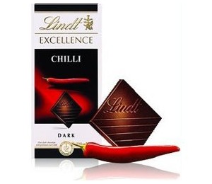 Lindt Excellence Chilli 100g (Hořká čokoláda s chilli extraktem)