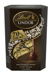 Lindt LINDOR pralinky Hořká čokoláda 70% 200g - DMT 31.08.2023 (hořké čokoládové pralinky)