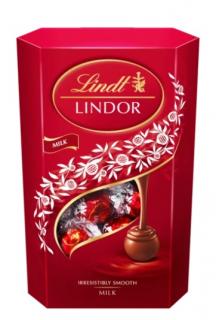 Lindt LINDOR pralinky Mléčná čokoláda 337g (Mléčná čokoláda s jemnou tekutou náplní (44 %))