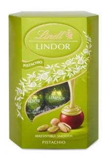 Lindt LINDOR pralinky Pistácie 200g - DMT 30.09.2023 (Mléčná čokoláda s jemnou pistáciovou náplní (44 %))
