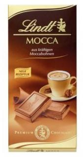 Lindt Mocca Tafel 100g (Plněná mléčná čokoláda s moka pralinkovým krémem (44%))