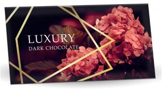 LUXURY Hortenzie - Hořká čokoláda 60% 175g (Hořká čokoláda. Bez palmového tuku.)