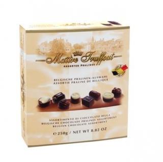 Maitre Truffout Belgische Pralinenmischung 250g (Belgické pralinky z hořké, bílé a mléčné čokolády)