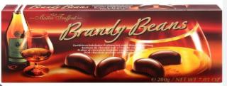 Maitre Truffout Brandy Beans pralinky 6% vol. 200g (Pralinky tmavé čokolády s 45% brandy)