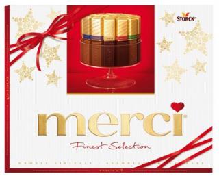 Merci Mix Storck bonboniéra červená 250g (Kolekce čokoládových specialit z hořké, mléčné a bílé čokolády.)