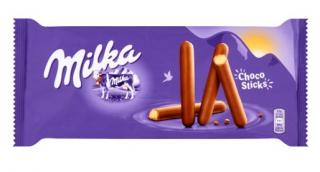 Milka Choco Sticks 112g (Sušenky máčené v mléčné čokoládě z alpského mléka (45%).)