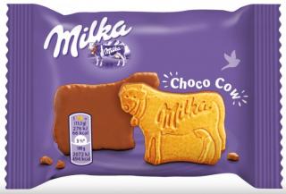 Milka ChocoCow 40g - DMT 04.01.2023 (Sušenky polomáčené mléčnou čokoládou z alpského mléka (28 %).)