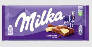 Milka Happy Cows 100g (Mléčná čokoláda z alpského mléka (85%) a bílá čokoláda (15%).)