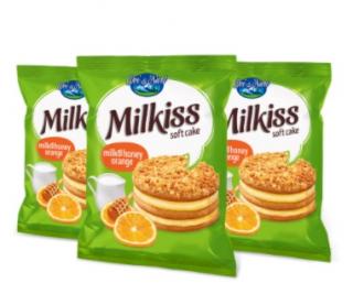 Milkiss Cake 42g MEDOVÝ DORTÍK - POMERANČOVÝ - DMT 01.09.2023 (Medový dortík s pomerančovou příchutí)