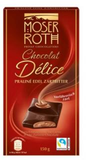 Moser Roth Délice hořká čokoláda Praliné 150g (hořká čokoláda s krémovou náplní)