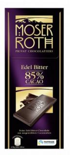 Moser Roth - Edel Bitter - 85% cacaa 125g (Extra Hořká čokoláda s 85% obsahu kakaa.)