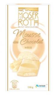 Moser Roth - Mousse au Chocolat WEISS 150g (Čokoládové tabulky z bílé čokolády, plněné šlehanou bílou čokoládou.)