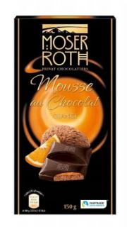 Moser Roth - Mousse Orange 150g (Čokoládové tabulky z bílé čokolády, plněné šlehanou bílou čokoládou.)