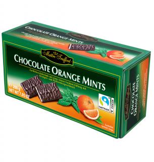 MT Plátky v hořké čokoládě s pomerančovou příchutí 200g (Tmavá čokoláda (nejméně 50% kakao) s fondantovou náplní s příchutí pomeranče a máty peprné.)
