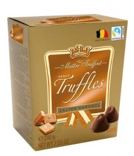 MT Truffles caramel - lanýže 200g (Vynikající truffles z belgické čokolády s příchutí slaného karamelu)