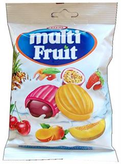 Multi Fruit - tvrdé 90g (Ovocné žvýkací bonbóny s příchutí multi-fruit)