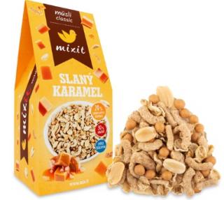 Müsli classic - Slaný Karamel 360g - DMT 13.12.2023 (Müsli s arašídy a čokoládovými křupinkami s karamelem)