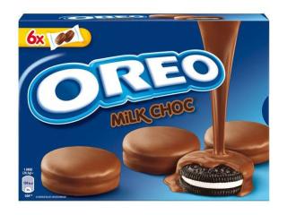 OREO BANADAS MILK 246g (Kakaové sušenky (38%) s náplní s vanilkovou příchutí (19%) v mléčné čokoládě (43%).)