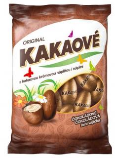 Orion Kakaové řezy mini vajíčka 100g  - DMT 12.04.2024 (Mléčná čokoláda (48%) s kakaovou krémovou náplní (52%).)