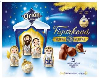Orion Vánoční kolekce mléčná figurková 366g - DMT 07/2024 (Duté figurky z mléčné čokolády.)