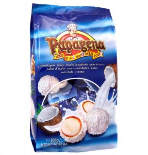 Papagena kokosové kuličky 300 g (Vaflové kuličky s mléčnou náplní a kokosem)