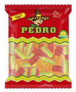 Pedro Kyselé pásky Mix 1000g  (Kyselé duhové pásky, cukrovinky, želé s ovocnou příchutí.)