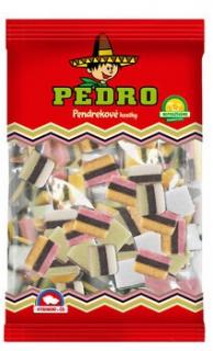 Pedro Lékořicové kostky 200g  (Lékořicové cukrovinky s cukrovou hmotou s ovocnými příchutěmi.)
