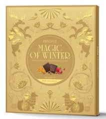 Pergalé Magic of winter 200g (Hořká čokoláda s malinami a medem)