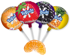 Pin Pop Yoguetta Assorted 18g x 10ks (Mix sladkých jogurtových ovocných lízátek  s žvýkačkou uvnitř.)