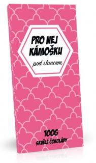 Pro nej kámošku (růžová) - Mléčná čokoláda 100g (Lahodná mléčná čokoláda. Vyrobena z nejjakostnějších surovin.)