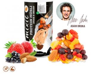 Proteinové müsli Adama Ondry s ovocem 350g (Müsli s ořechy, lyofilizovaným ovocem a vysokým obsahem bílkovin)