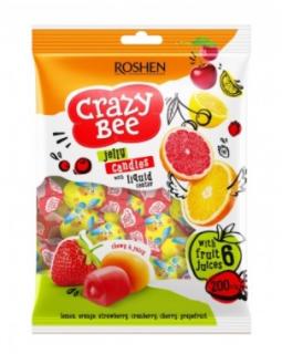 Roshen Crazy Bee Fruity 200g (Plněné želatinové bonbóny. Náplň (12%) )
