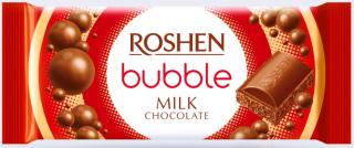 Roshen Milk Bubble Chocolate 85g (Lahodná mléčná čokoláda se spoustou malých vzduchových bublinek pro ještě intenzivnější pocit chuti.)