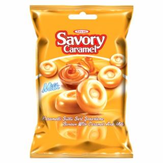 Savory - tvrdé 90g - karamelové (Tvrdé karamelové mléčné bonbóny.)