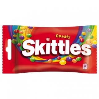 Skittles Fruits 38g (Žvýkací bonbóny v křupavé cukrové krustě s ovocnými příchutěmi)