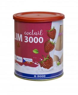 Slim 3000 Coctail Jahoda 420g - 60 porcí -DMT 01.09.2022 (Koktejlová směs s rozpustnou vlákninou, karnitinem, sojovým lecitinem a zeleným čajem.)