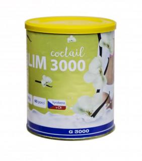 Slim 3000 Coctail Vanilka 420g - 60 porcí - DMT 16.12.2023 (Koktejlová směs s rozpustnou vlákninou, karnitinem, sojovým lecitinem a zeleným čajem)