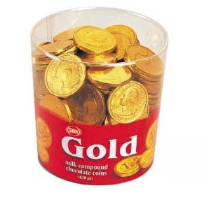 Solen Gold coin - euro mince 2,8g x  250ks (MLÉČNO KAKAOVÁ POCHOUTKA)