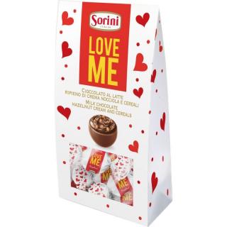 Sorini Love Me 105g  (Jemná mléčná čokoláda a svůdný aromatický oříškový krém.)