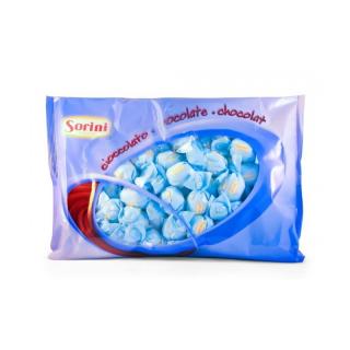 Sorini maxi blue 1kg (Čokoládový bonbón z mléčné čokolády plněný mléčným krémem (49%) a ceráliemi.)