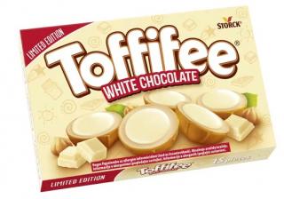 Storck Toffifee White Chocolate (limitovaná edice) 125g  (Celá jádra lískových ořechů (10%) v karamelu (41%) s lískooříškovým krémem (37%) a bílou čokoládou (12%).)