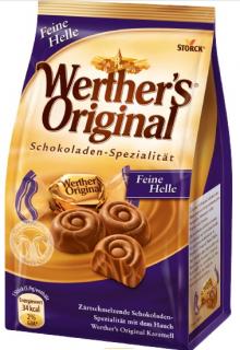 Storck Werther's Original Feine Helle 153g - DMT 07/2023 (Jemná smetanová čokoláda s vírem karamelových cukrovinek (25%))