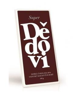 Super dědovi - Hořká čokoláda 68% s kakaovými boby 100g - DMT 28.10.2022 (Hořká čokoláda s kakaovými boby. Bez palmového tuku.)