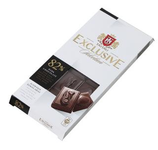 TaiTau Exclusive Hořká čokoláda  82% 100g (Vysokoprocentní hořká tabulková čokoláda s tvary mořských koníků vyrobená z nejkvalitnějších kakaových bobů z Ghany, Arriby a Grenady)